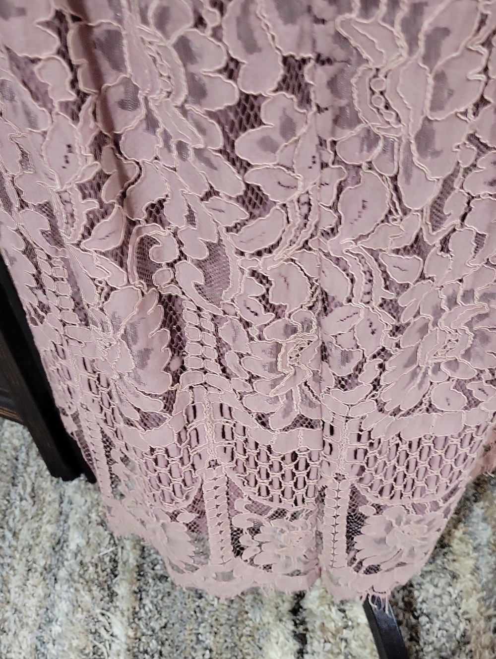 City Chic Dusty Rose Lace Dress - Picture 4 of 5